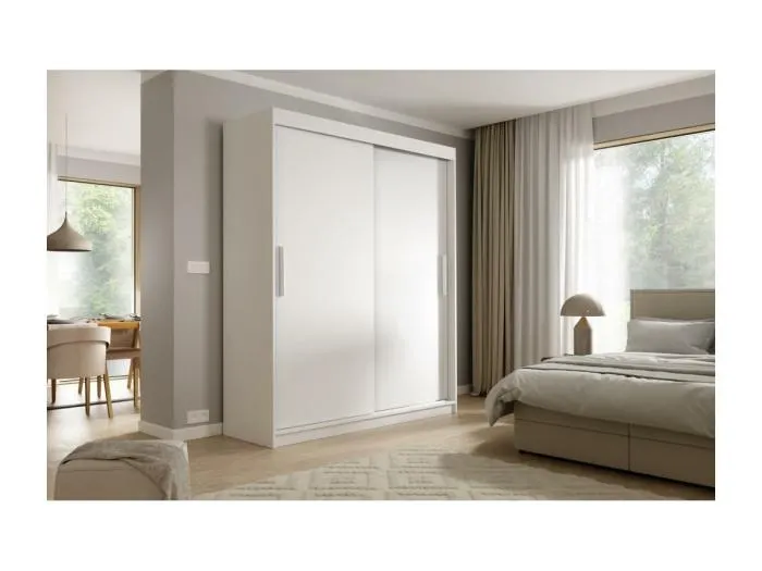 SCHWEBETÜRENSCHRANK Katrina weiß 200/215,5/59 cm 2-türig