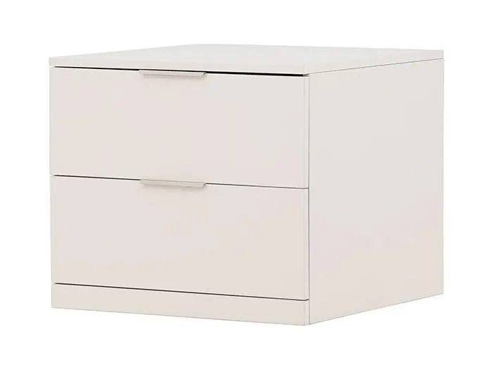 Nice Kommode 2 Schubladen beige.
