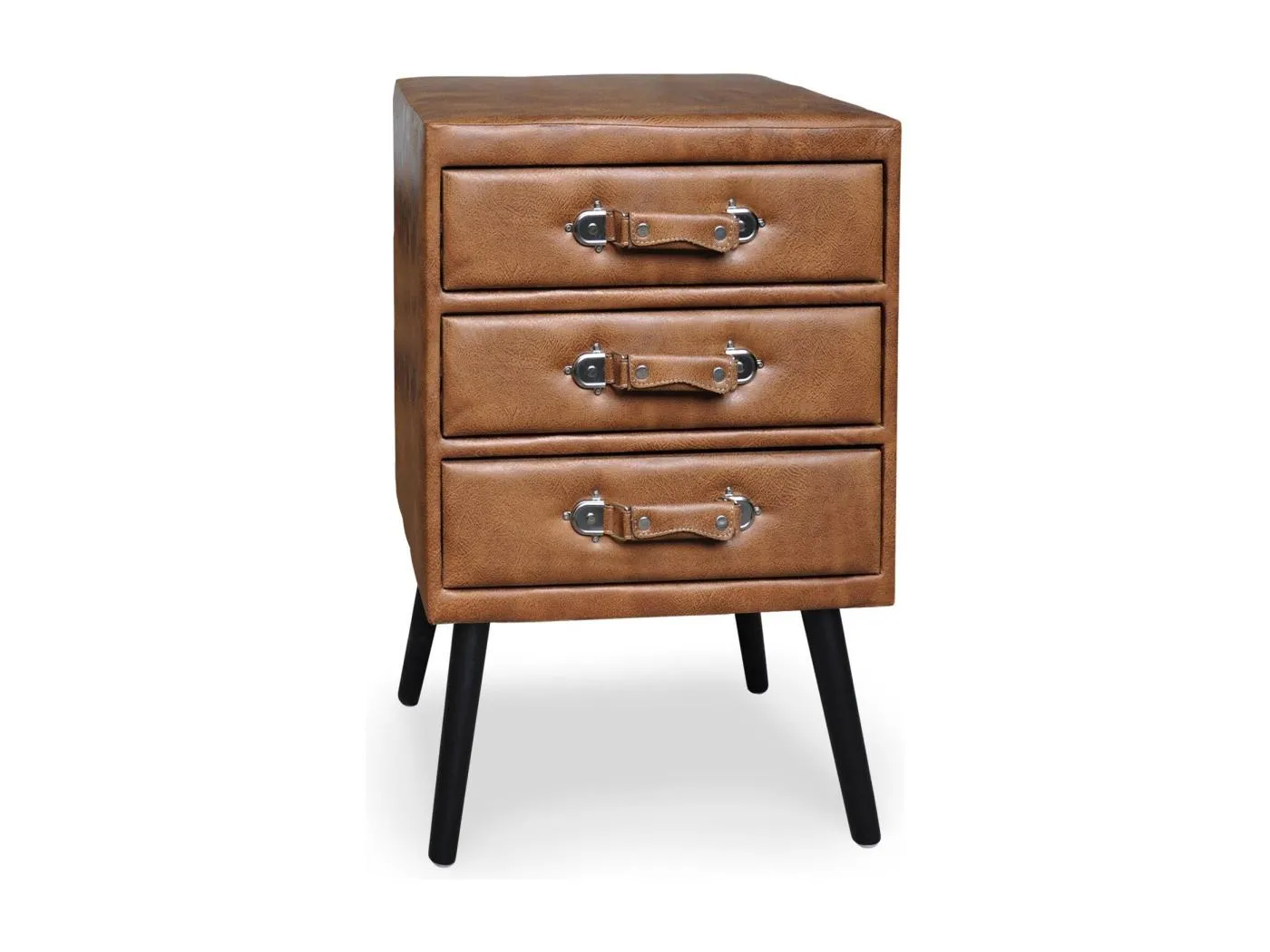 Commode 3 tiroirs Bardo Simili P.U. Marron