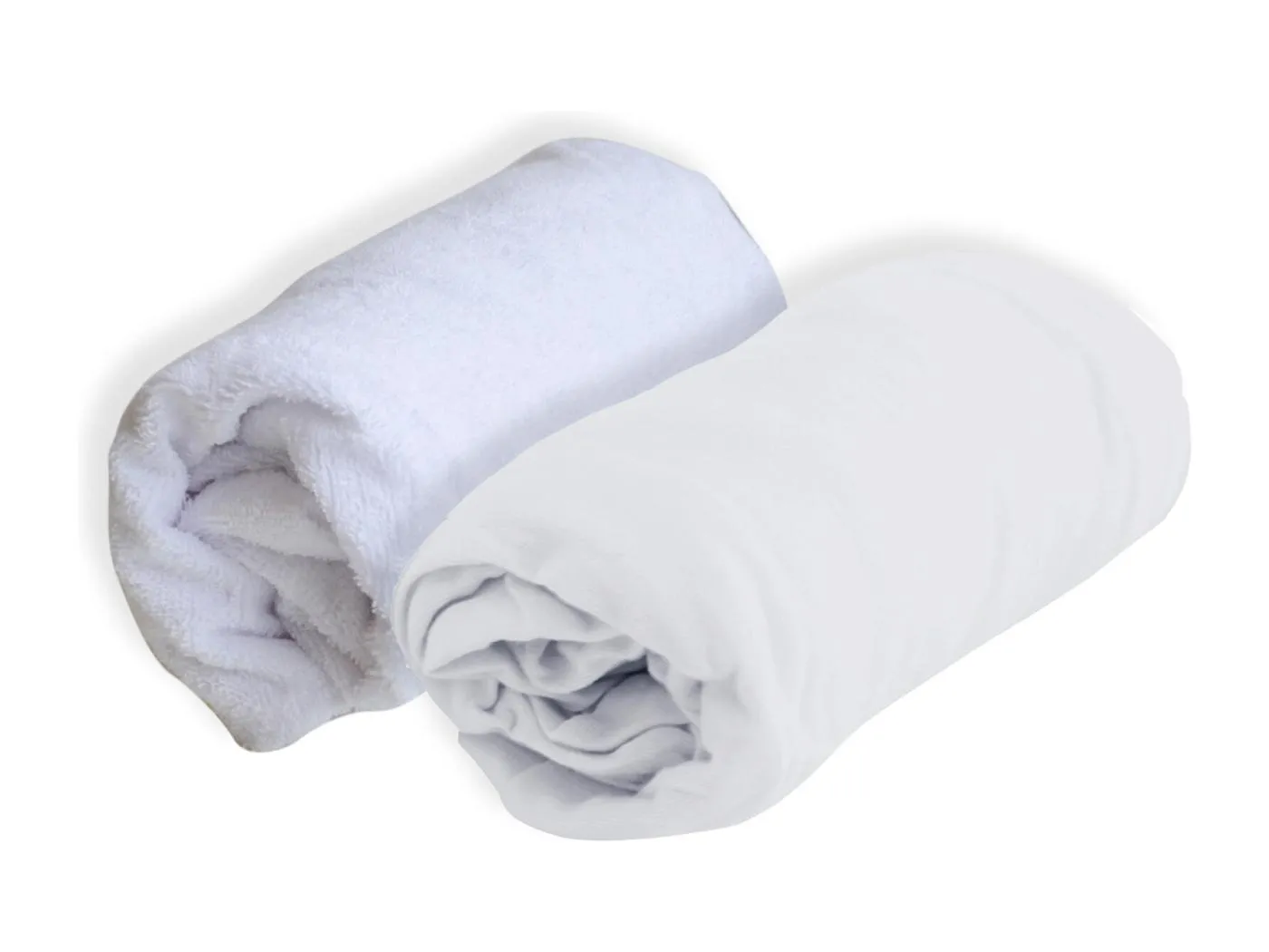 Set aus Spannbettlaken „Alese“ und „Weiß“, 60 x 120 cm – Polyurethan – wasserdicht und atmungsaktiv