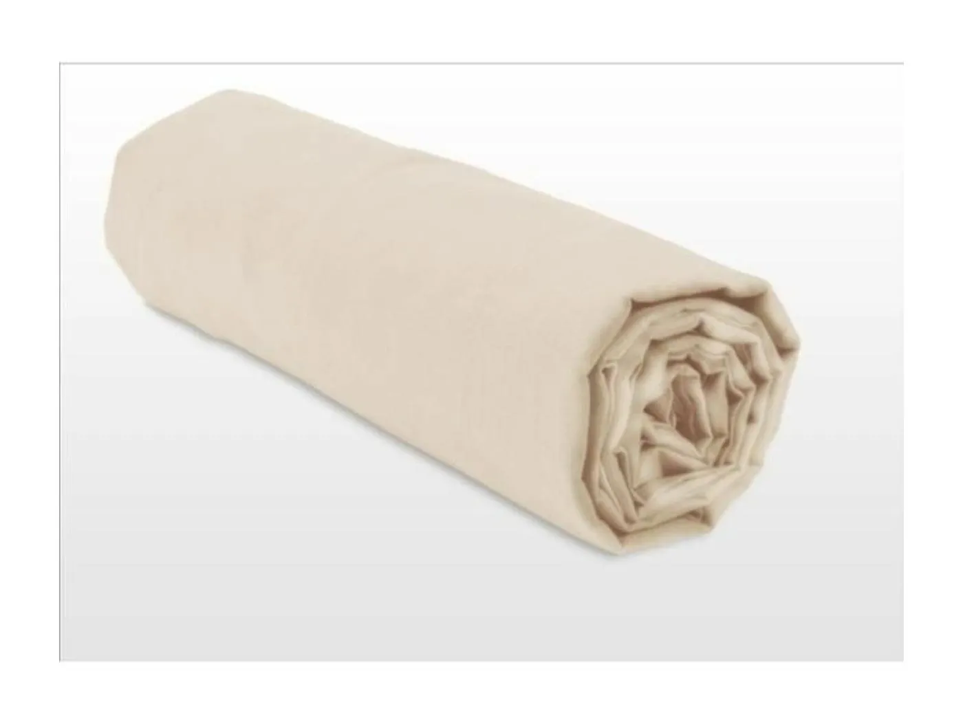 Spannbettlaken 100% Baumwolle Beige 140 x 190 + Steghöhe 25 cm