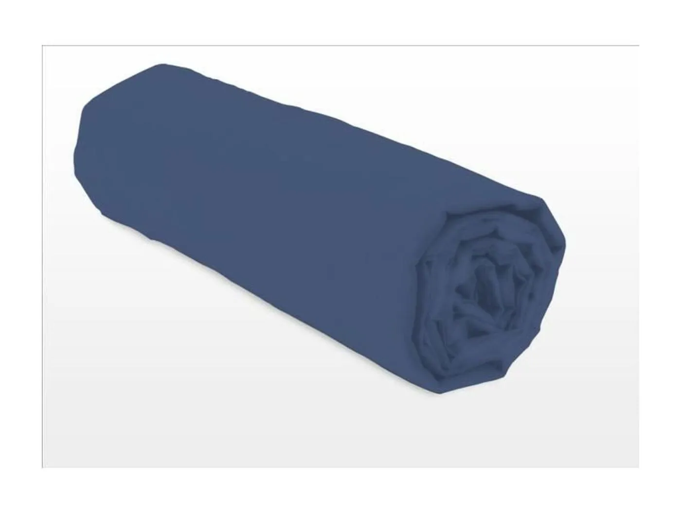 Spannbettlaken 180 x 200 + 30 cm Blau 100% Baumwolle