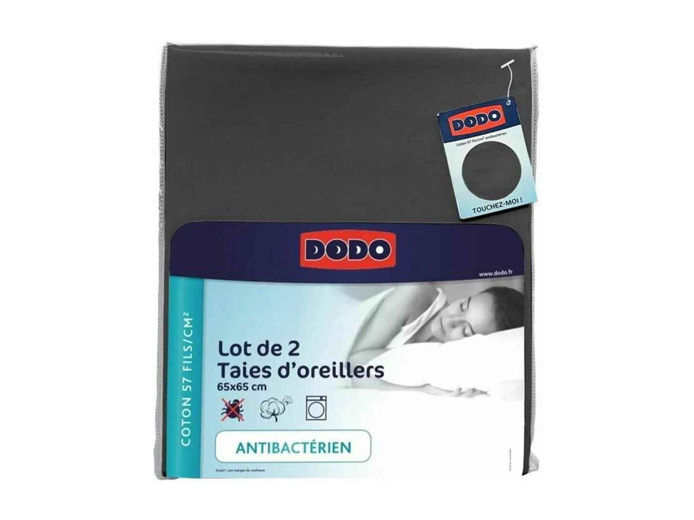 2 quadratische Kissenbezüge – 65 x 65 cm – Weiß