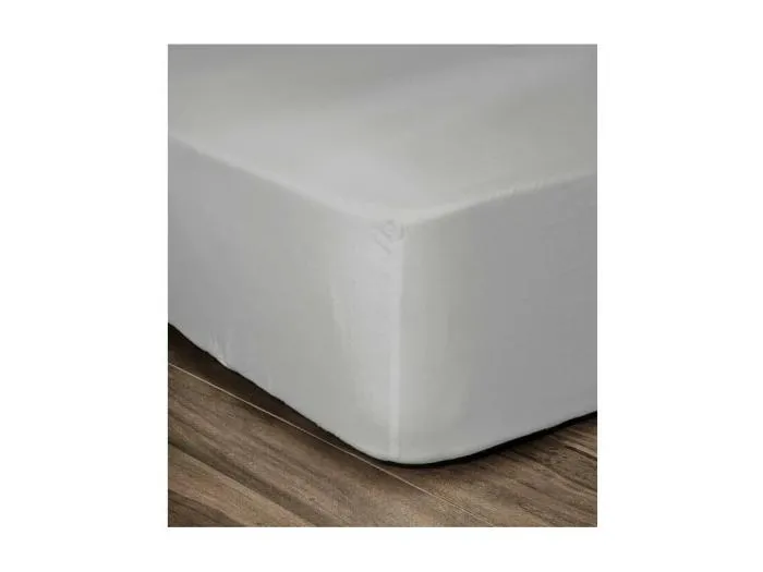 Spannbettlaken 100% Baumwolle 90x190x30 cm Hellgrau - Einzelbett