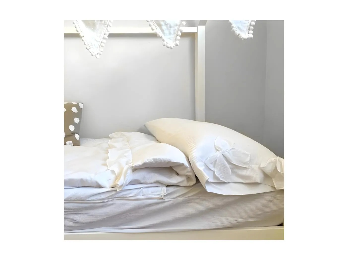 Bettbezug Baumwolle weiß 105x190cm