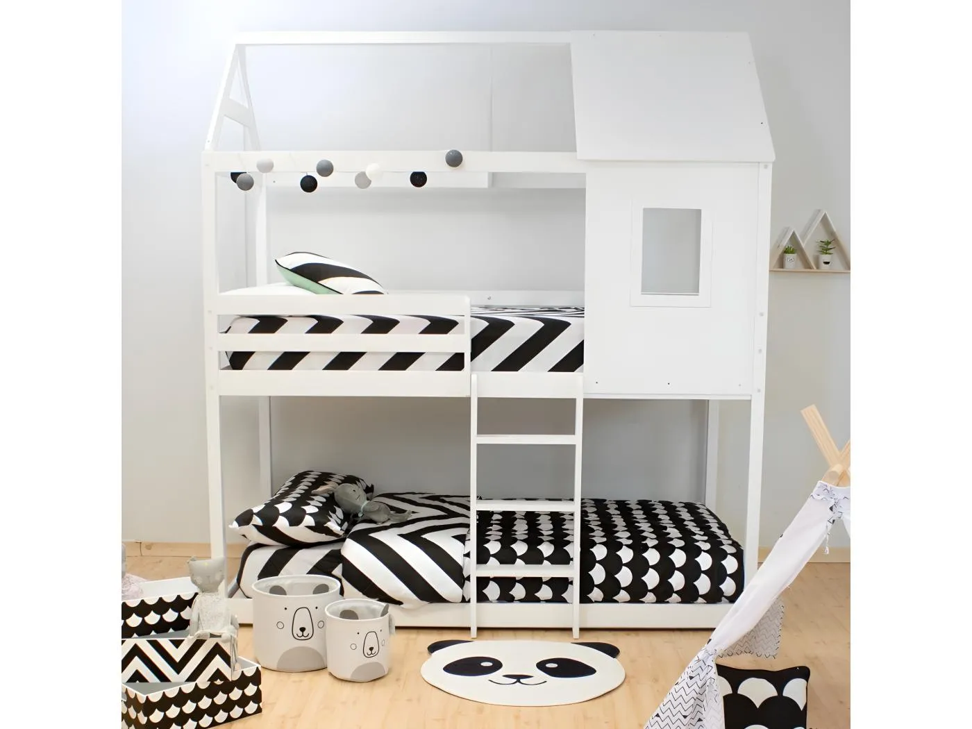 Bettbezug 2 er Pack + Kissen Baumwolle weiße 90x190cm