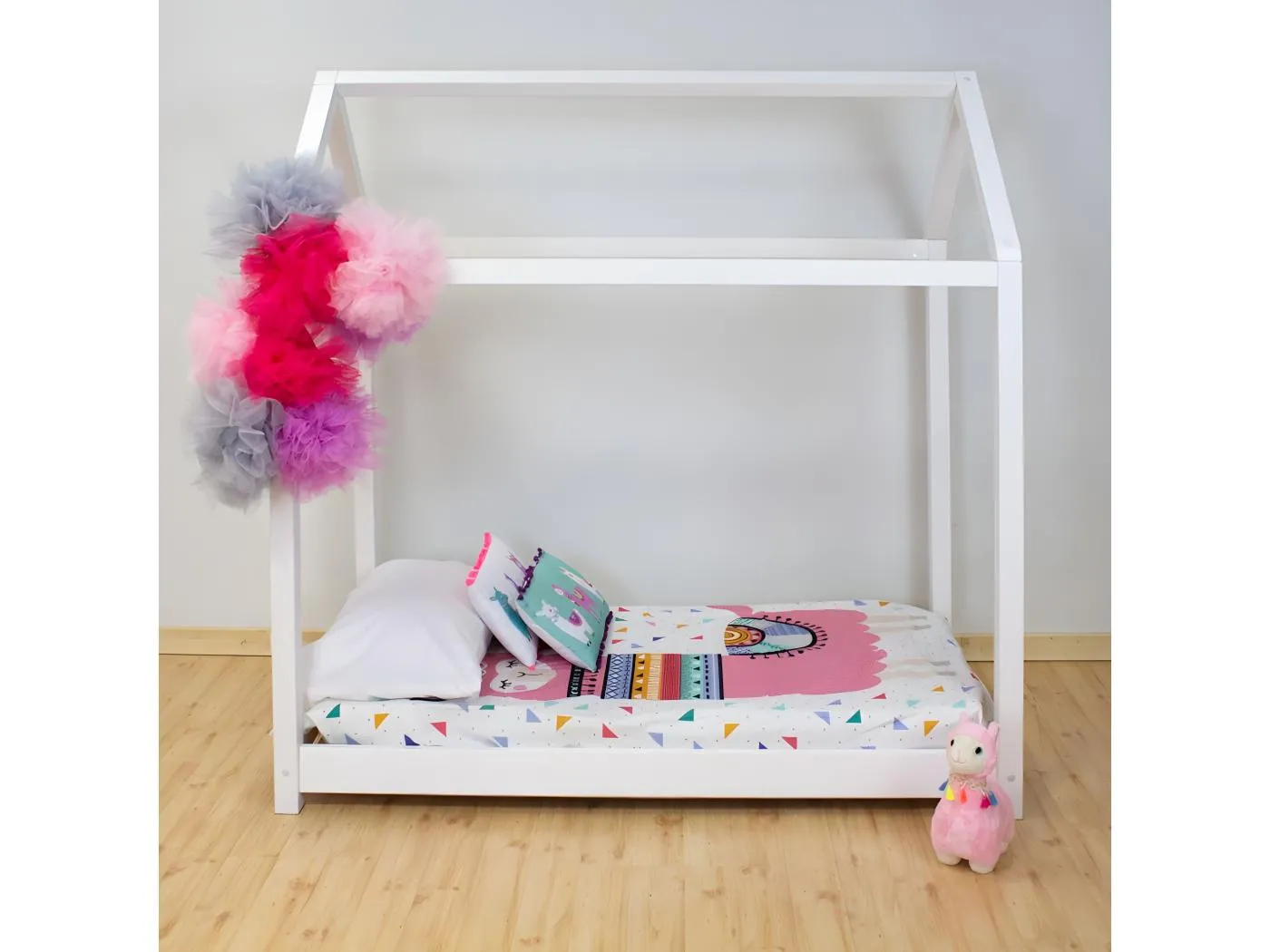 Pompons aus Tüll magenta 20x20x120cm