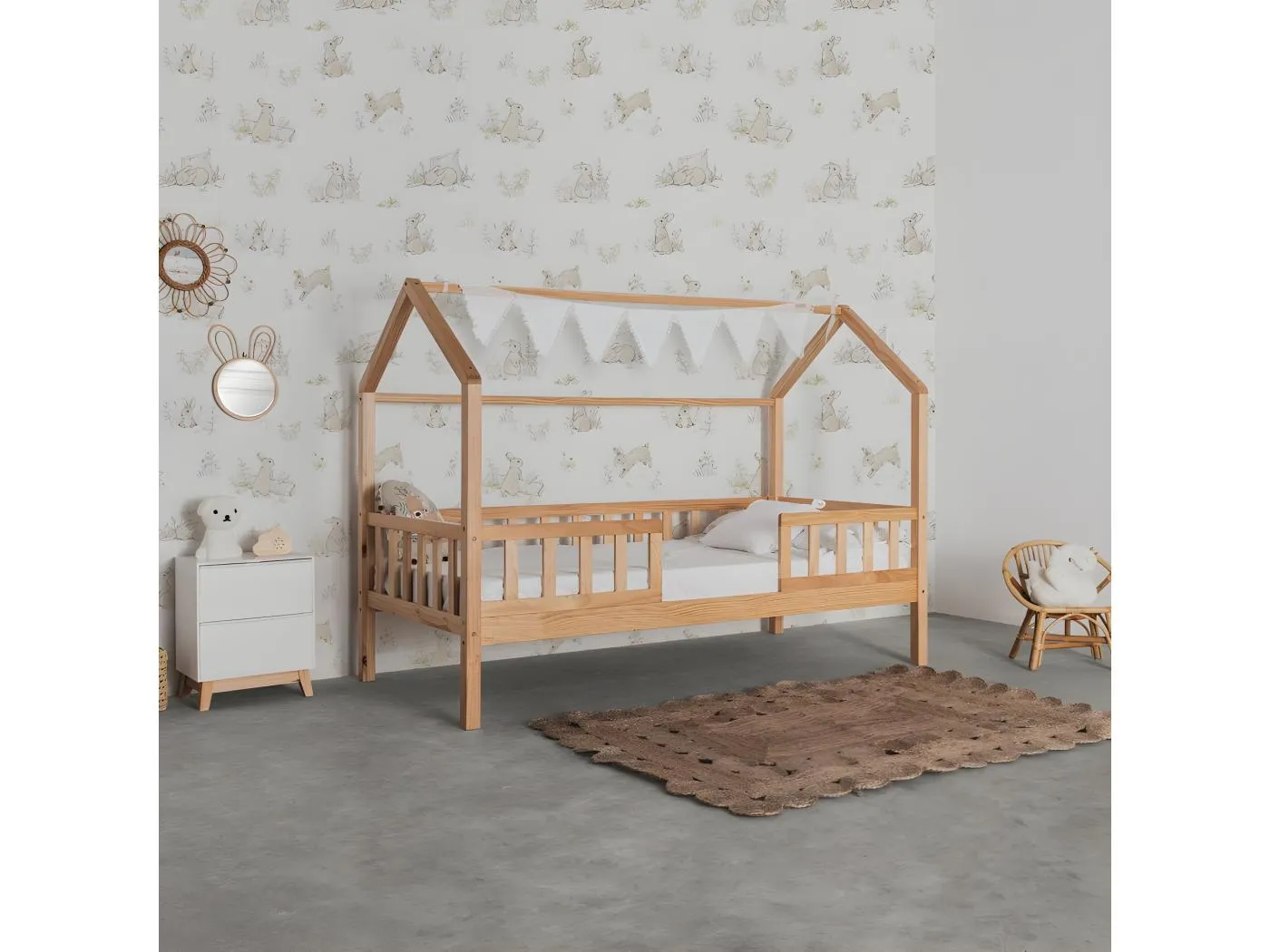 Wimpel Baumwolle weiß 160x25cm