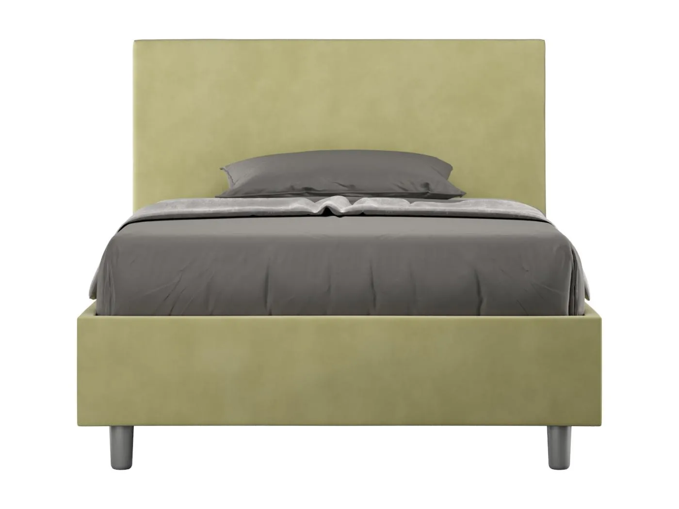 Adele-Mikrofaserbett "Grüner Tee" mit gepolsterter Basis 120 x 210