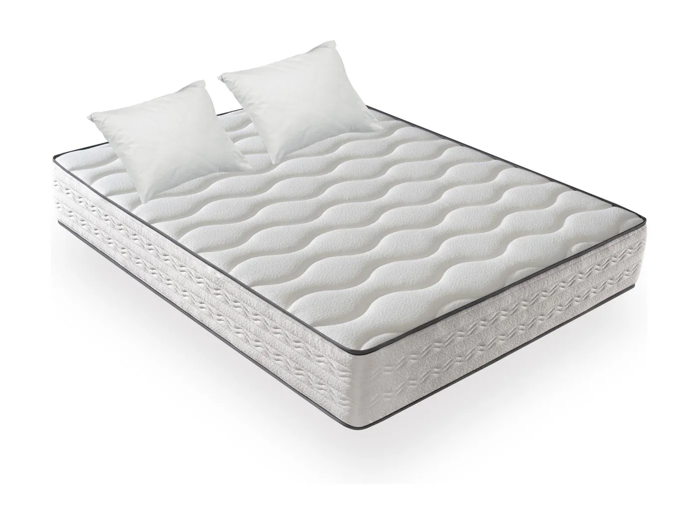 Matratze 135x190, Höhe 25cm + 2 Kissen