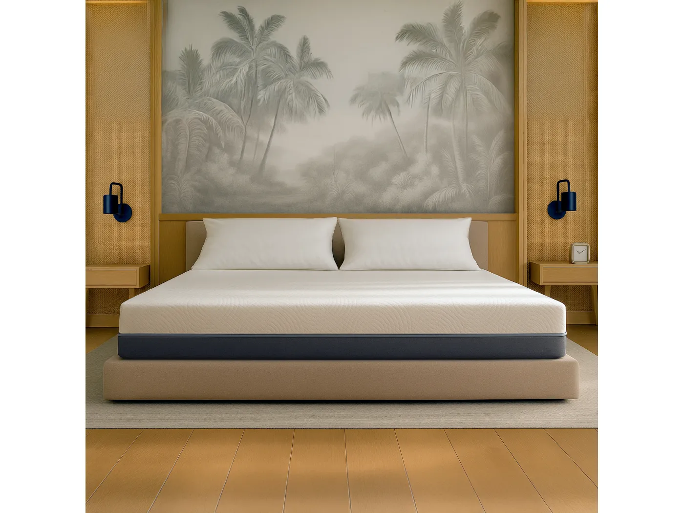 Boreal | Matratze 140x190 Memory & Waterfoam | H22 cm | Orthopädisch, Antiallergisch, Milbenresistent | Klasse 1 | Abnehmbar & Atmungsaktiv