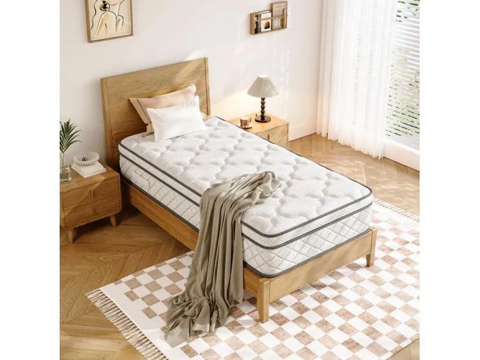 Matelas 90x200cm - Dicke 26cm - mit Taschenfedern - Multischicht Extra Komfort 7 Zonen - Hypoallergen
