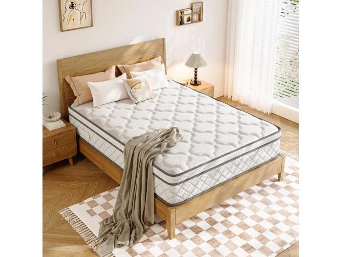 Matelas 140x200cm - Dicke 26cm - mit Taschenfedern - Multischicht Extra Komfort 7 Zonen - Hypoallergen