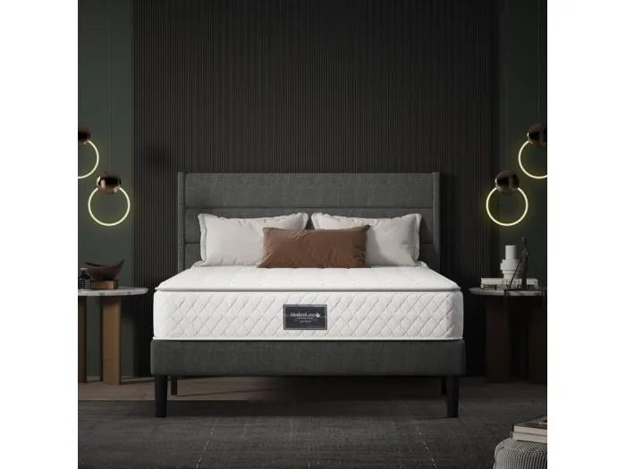 90 x 200 cm Kaltschaummatratze mit 7 zones Taschenfederzonen und integrierter Matratzenauflage, 25 cm dick, Öko-Tex, mittelfest