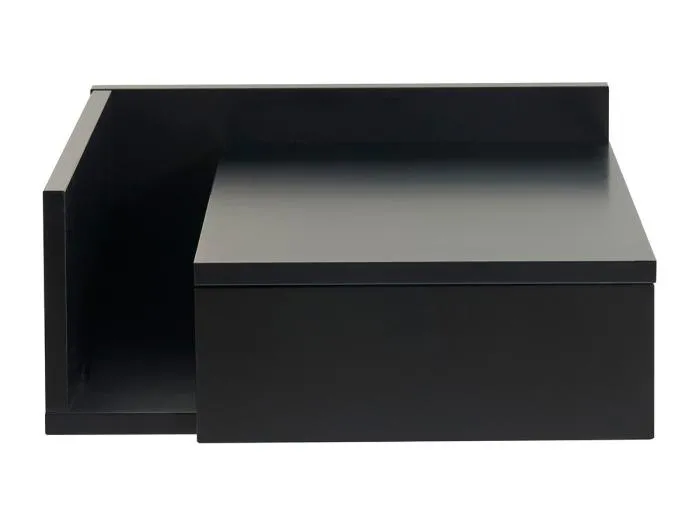 Schwarzer Wand-Nachttisch mit Schublade NASTY