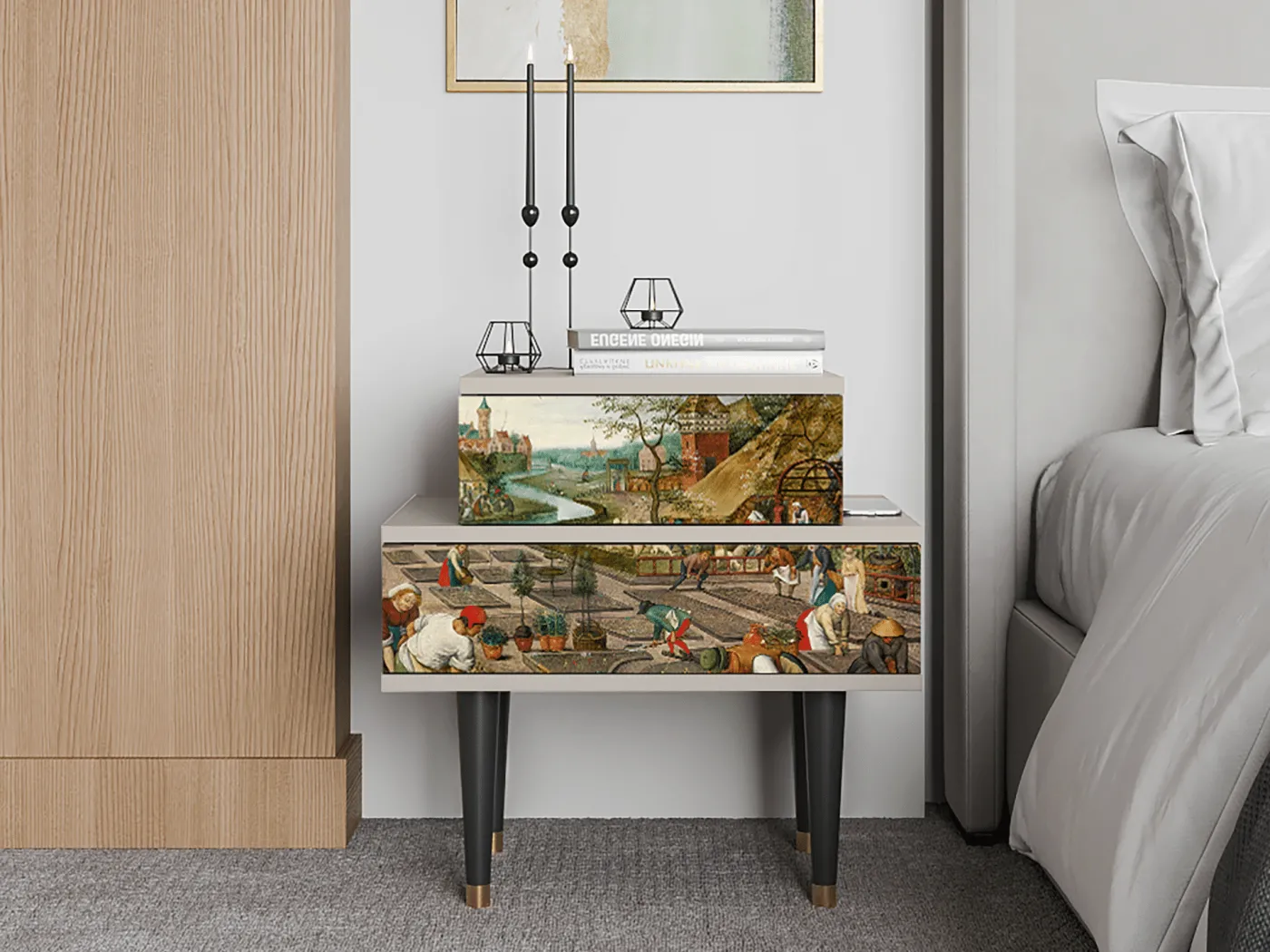 Nachttisch - 58х58х41 cm - NS1 - The Younger - Spring, Sand