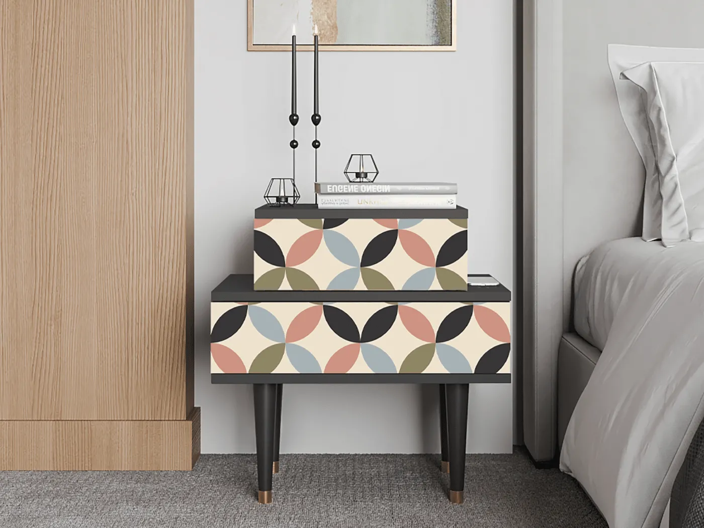 Nachttisch - 58х58х41 cm - NS1 - Butterfly Effect, Anthrazit