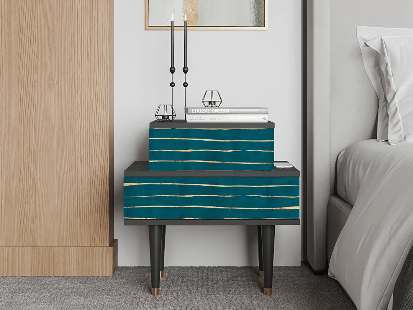 Nachttisch - 58х58х41 cm - NS1 - Ocean Drive, Anthrazit