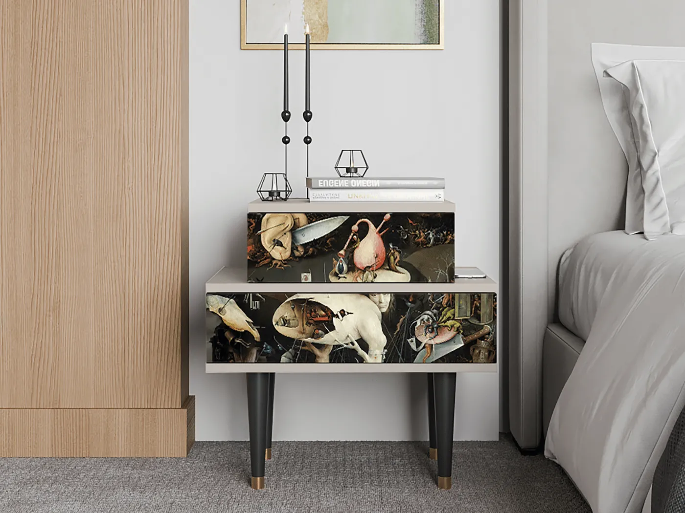 Nachttisch - 58х58х41 cm - NS1 - The Garden 2, Sand