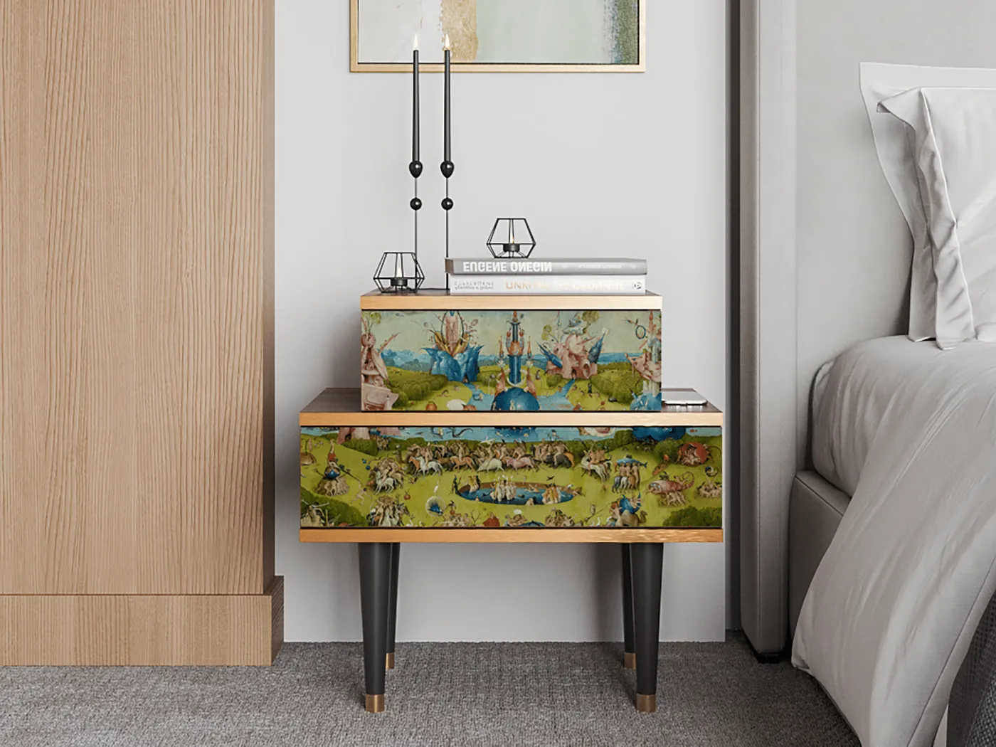 Nachttisch - 58х58х41 cm - NS1 - The Garden 2 by Bosch, Walnuss