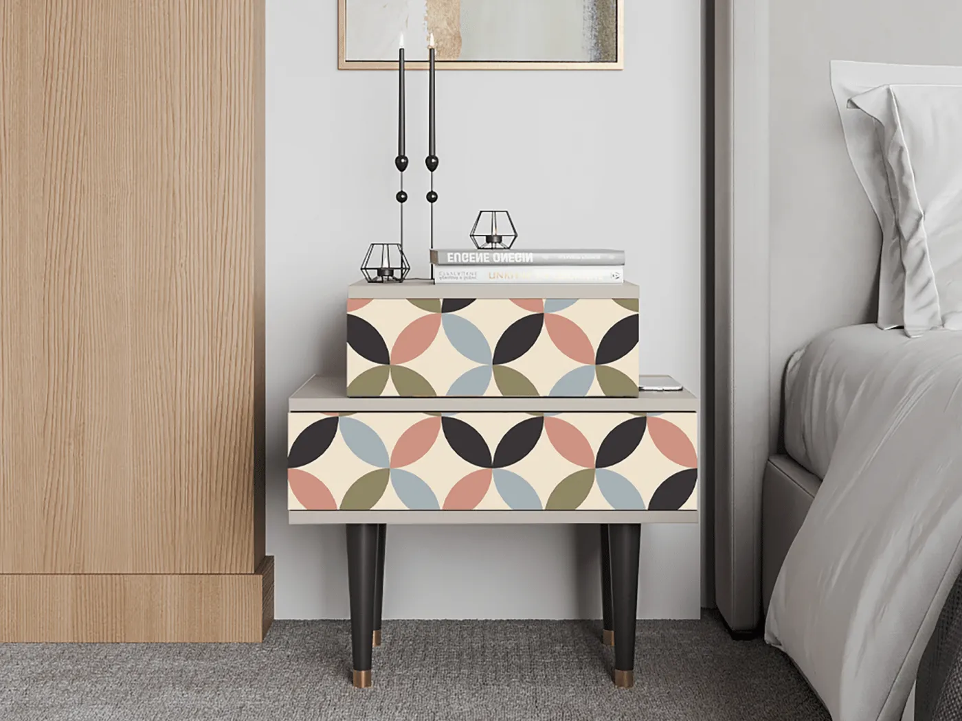 Nachttisch - 58х58х41 cm - NS1 - Butterfly Effect, Sand