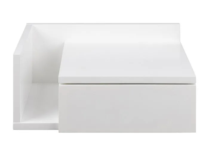 Weißer Wand-Nachttisch mit Schublade NASTY