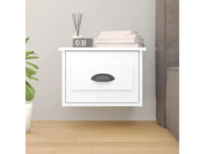 Wand-Nachttisch Weiß 41,5x36x28 cm