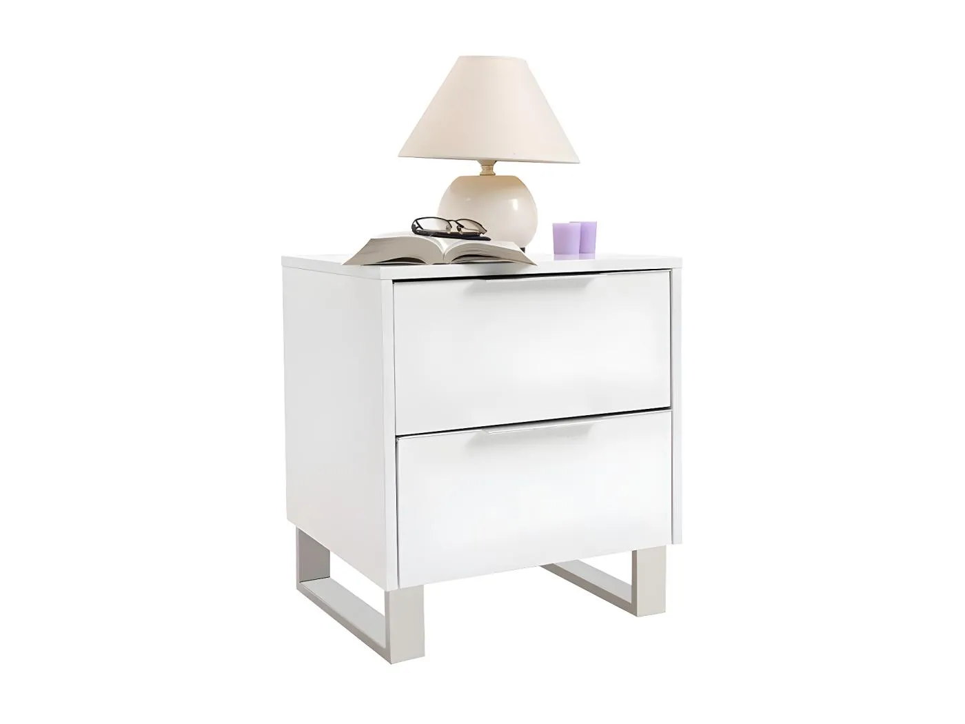 Design-Nachttisch HALIFAX Weiß