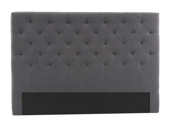 Bettkopfteil, dunkelgrauer Stoff, 160 cm ENGUERRAND