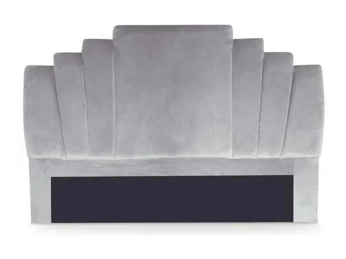 Samtkopfteil Silber "Renaya" 180cm Elegant & Weich