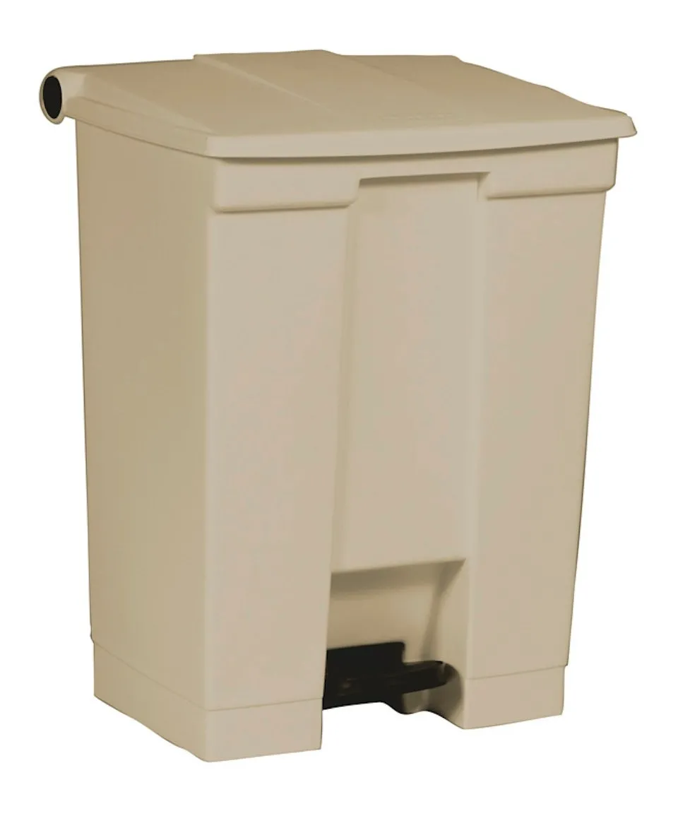 Rubbermaid Robuster Pedaleimer | 68,1 Liter, HxBxT 67,3x41x50,2cm | Aus HACCP konformen Polyethylen | Beige