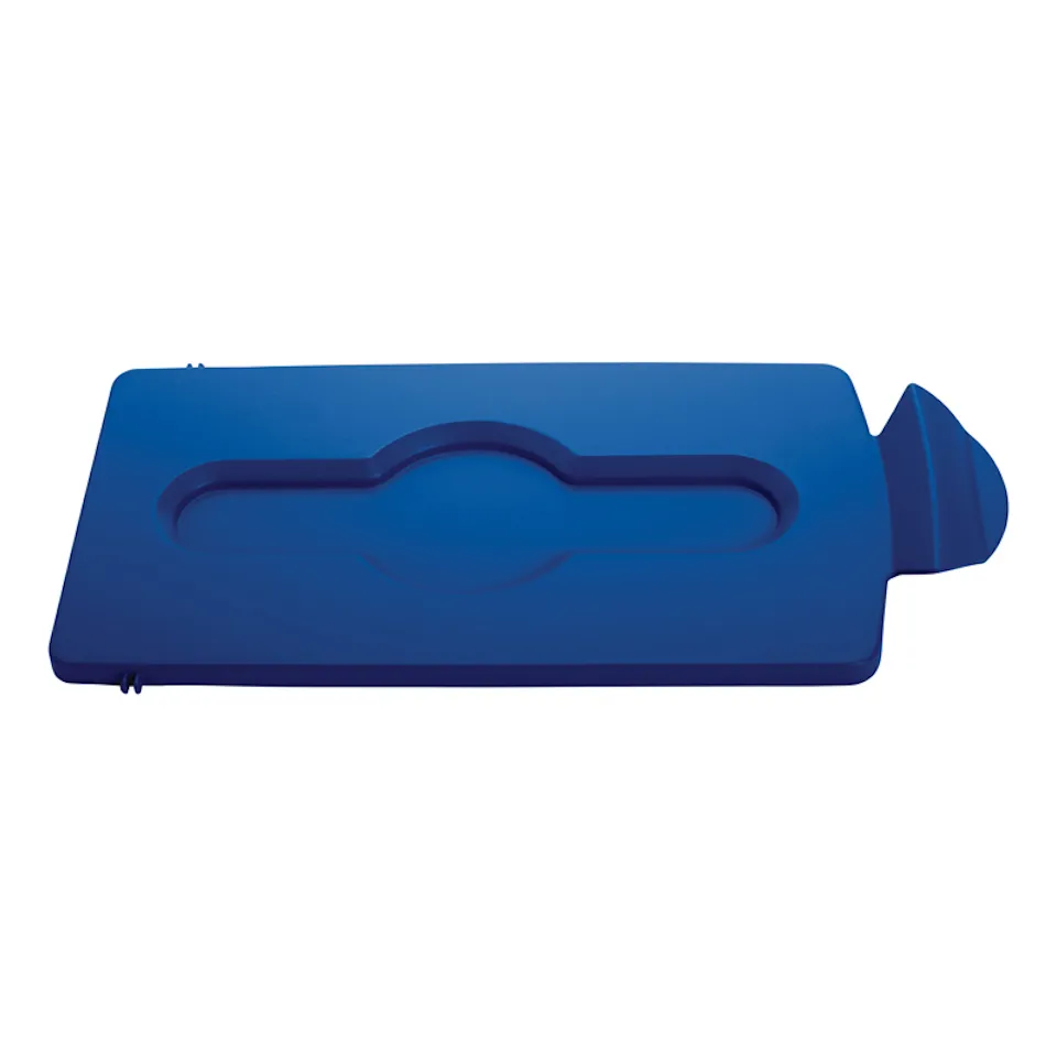 Geschlossener Deckeleinsatz für Rubbermaid Slim Jim Recycling-Station | HxBxT 1,3x20,3x42cm | Polypropylen | Blau
