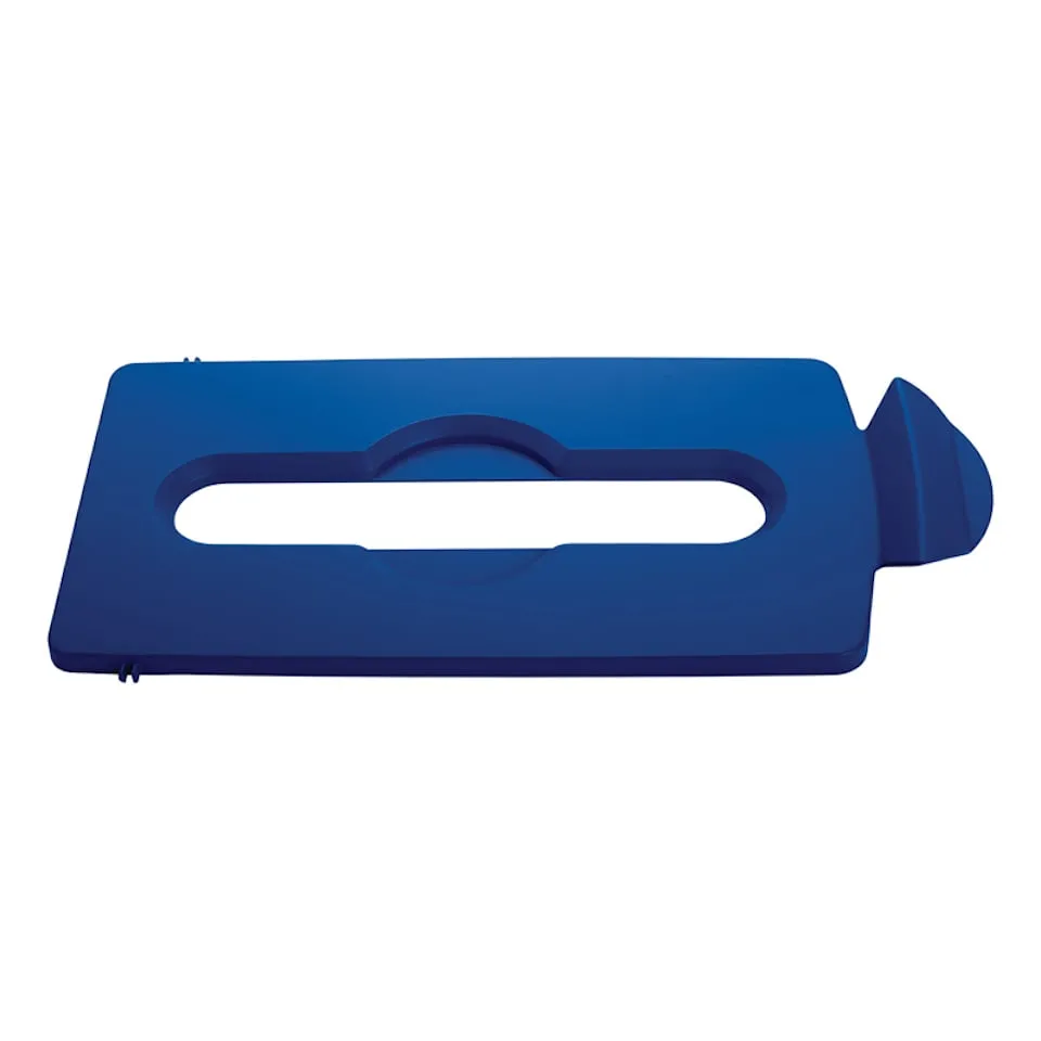 Papierdeckeleinsatz mit verlängerter Öffnung für Rubbermaid Slim Jim Recycling-Station | HxBxT 1,3x20,3x42cm | Polypropylen | Blau