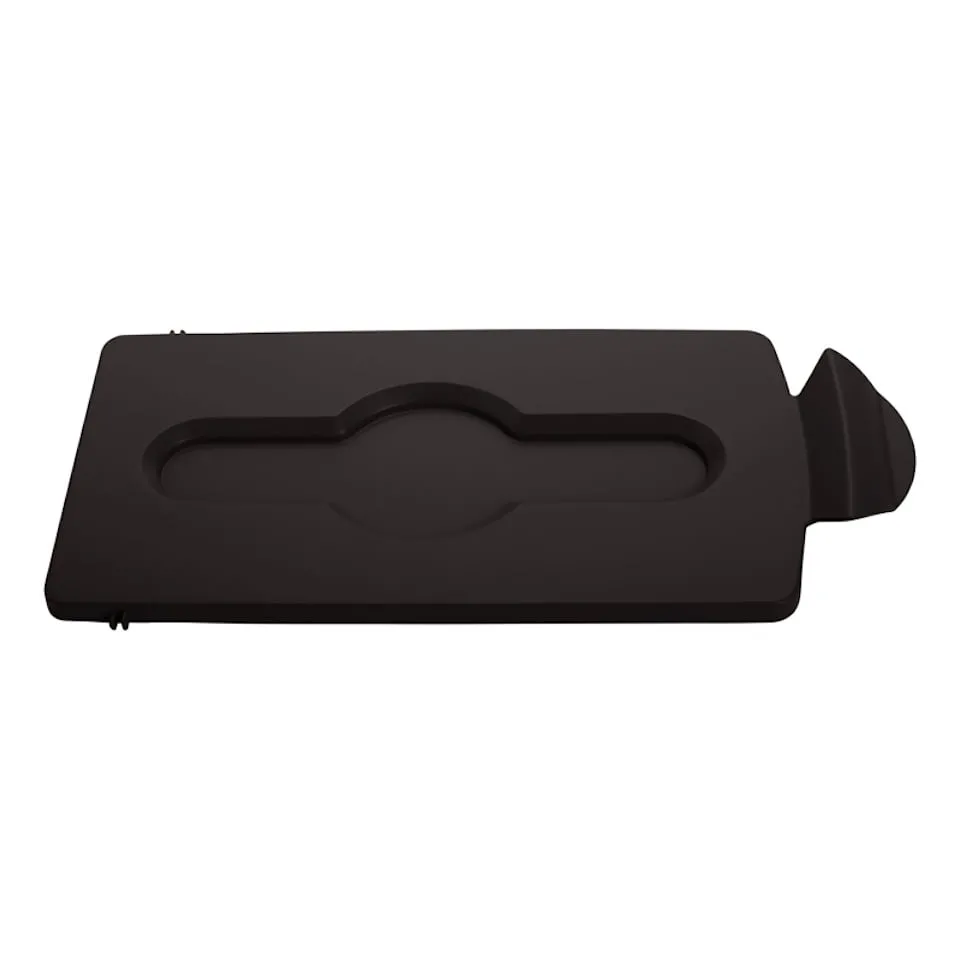 Geschlossener Deckeleinsatz für Rubbermaid Slim Jim Recycling-Station | HxBxT 1,3x20,3x42cm | Polypropylen | Braun