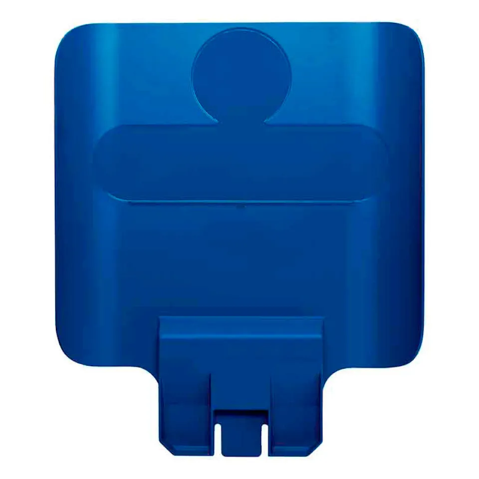 Hinweistafel für Rubbermaid Slim Jim Recycling-Station | HxBxT 36,2x30x4,4cm | Polypropylen | Blau
