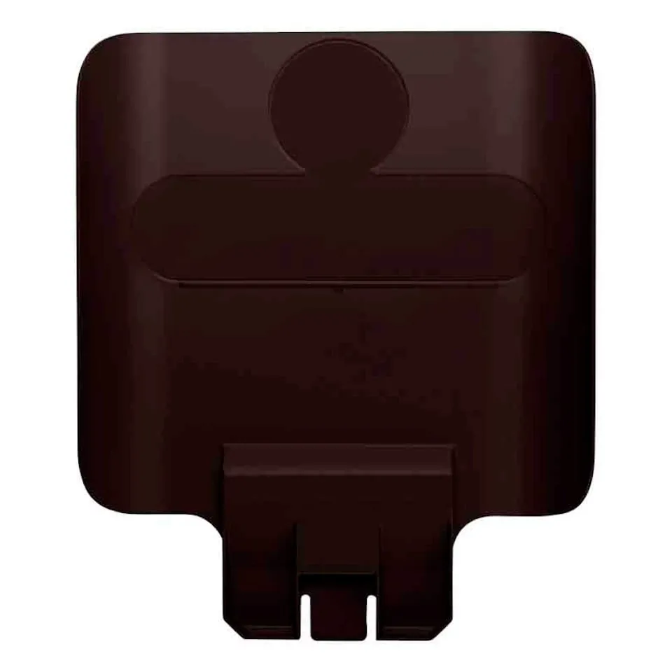 Hinweistafel für Rubbermaid Slim Jim Recycling-Station | HxBxT 36,2x30x4,4cm | Polypropylen | Braun