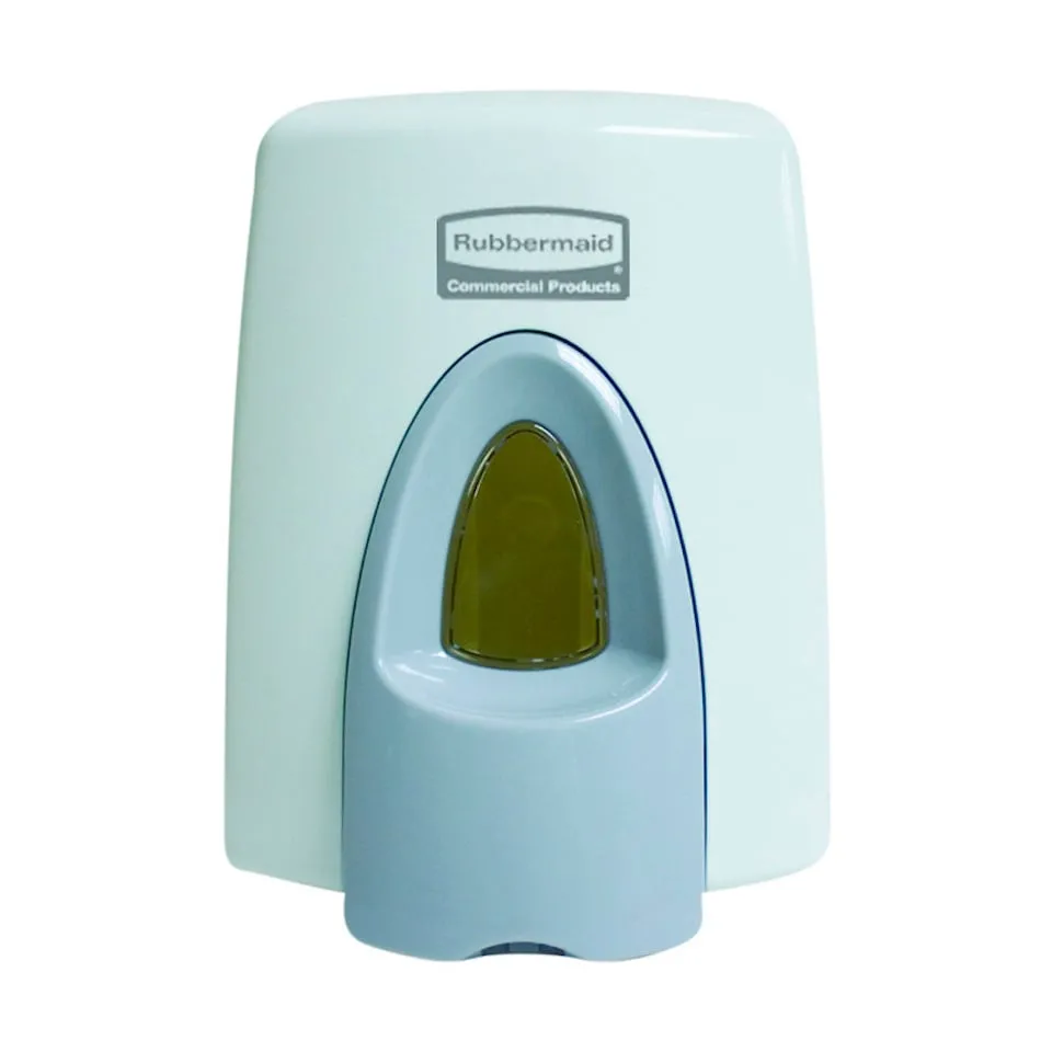 Rubbermaid Seifenspender mit antimikrobiellem Schutz | 400ml, HxBxT 11,2x5,9x5,9cm | Weiß Grau