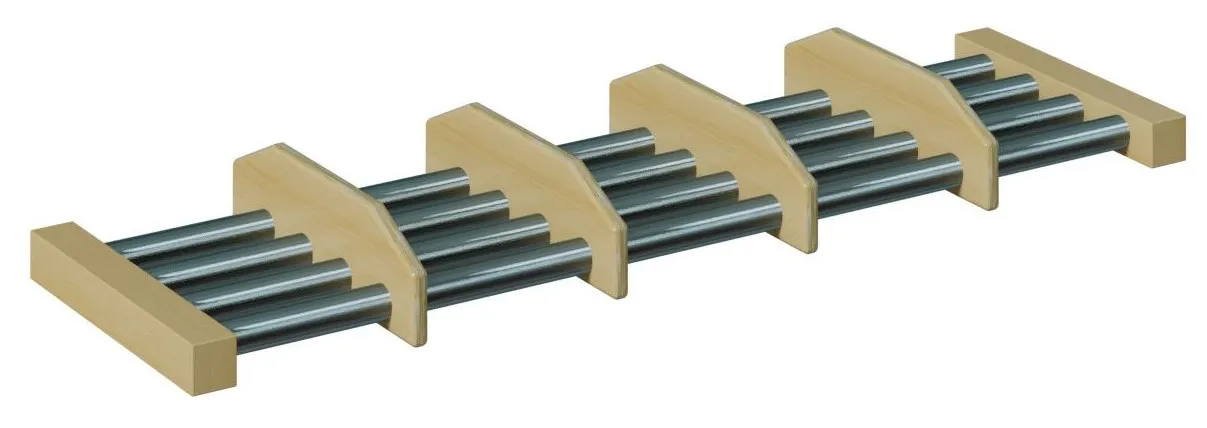 Schuhrost Aluminium mit Unterteilung für Garderobenbank