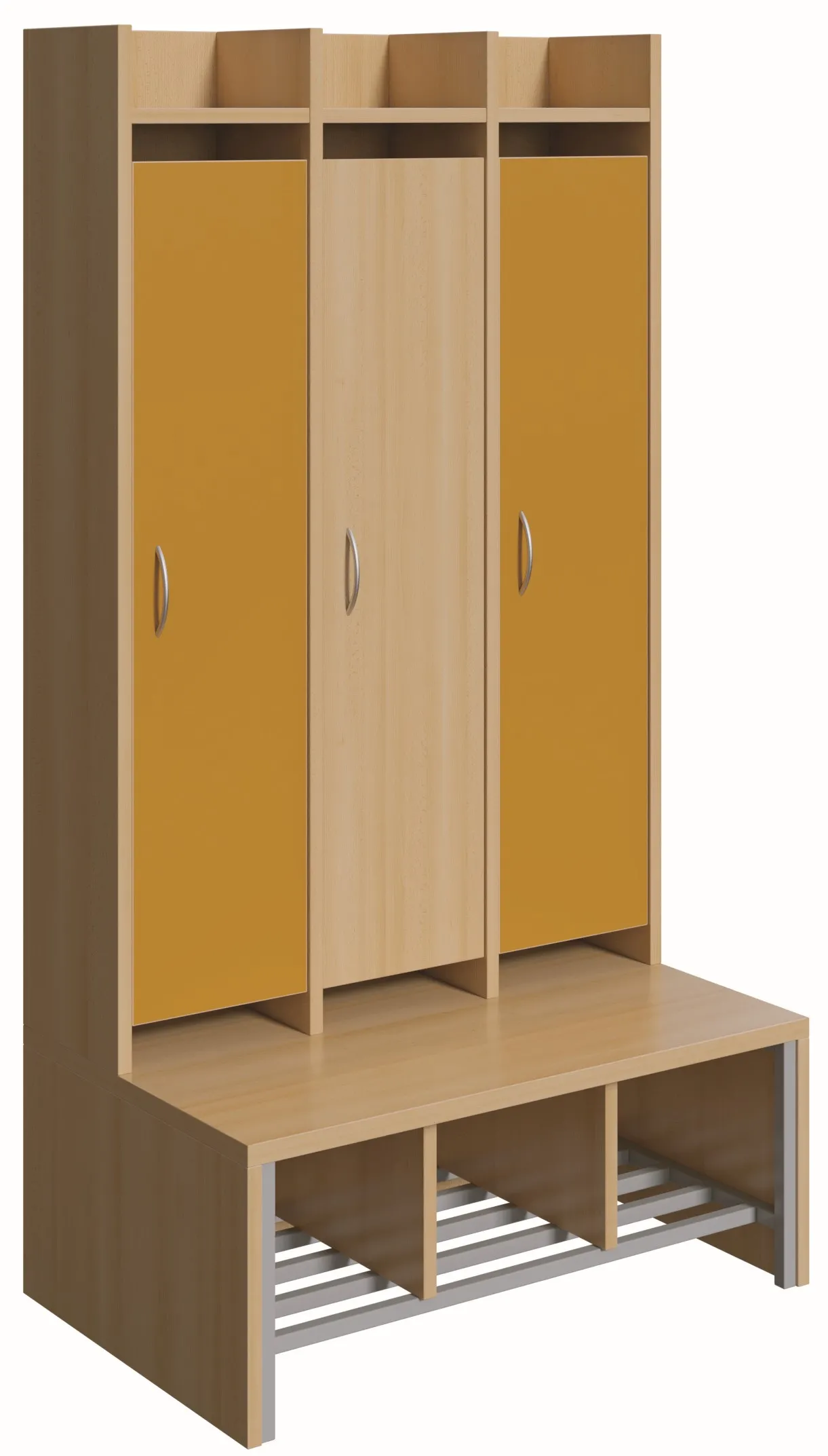 Spindgarderobe mit großer Tür, verschiedene Breiten