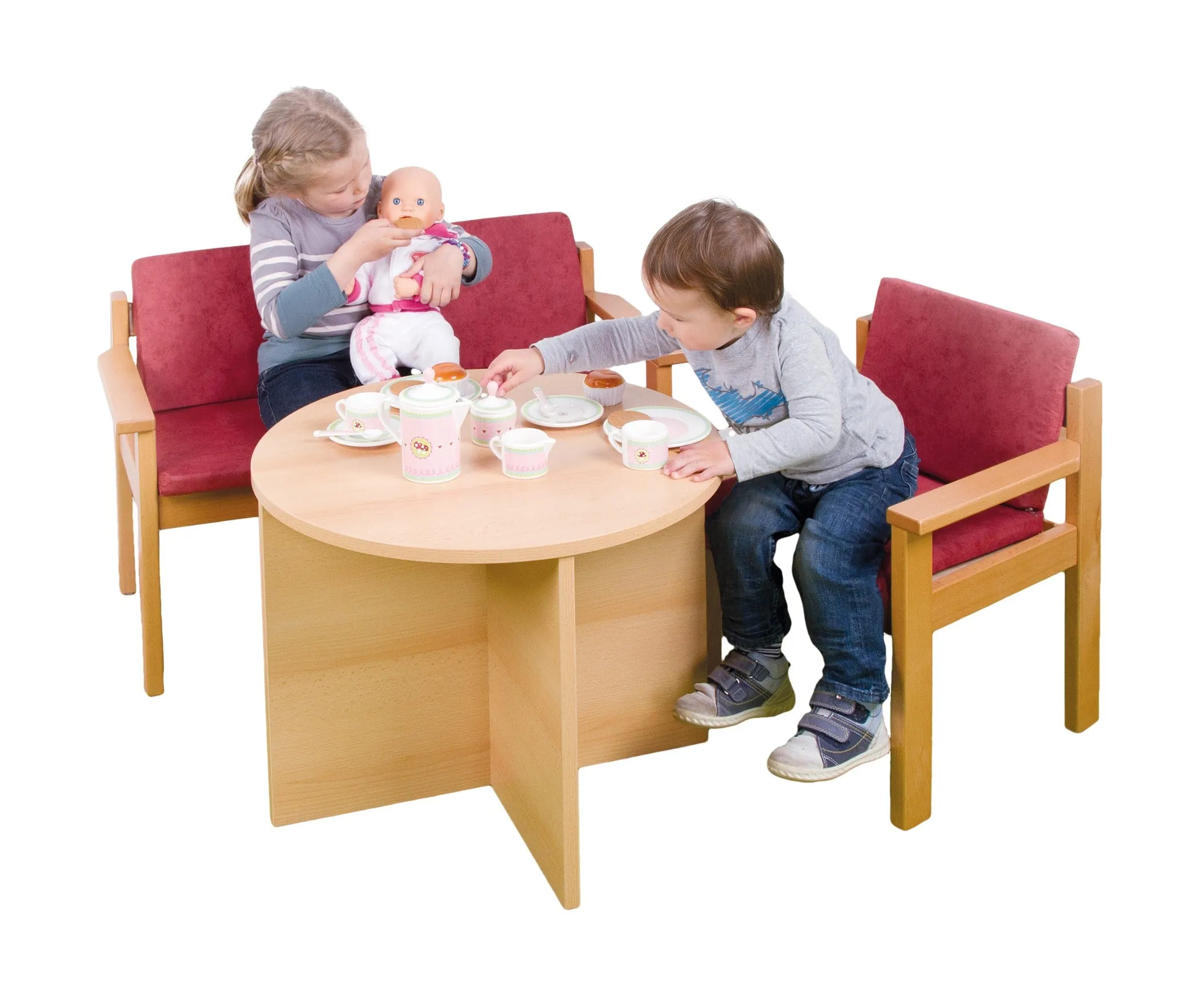 Sitzbank mit Polsterauflage