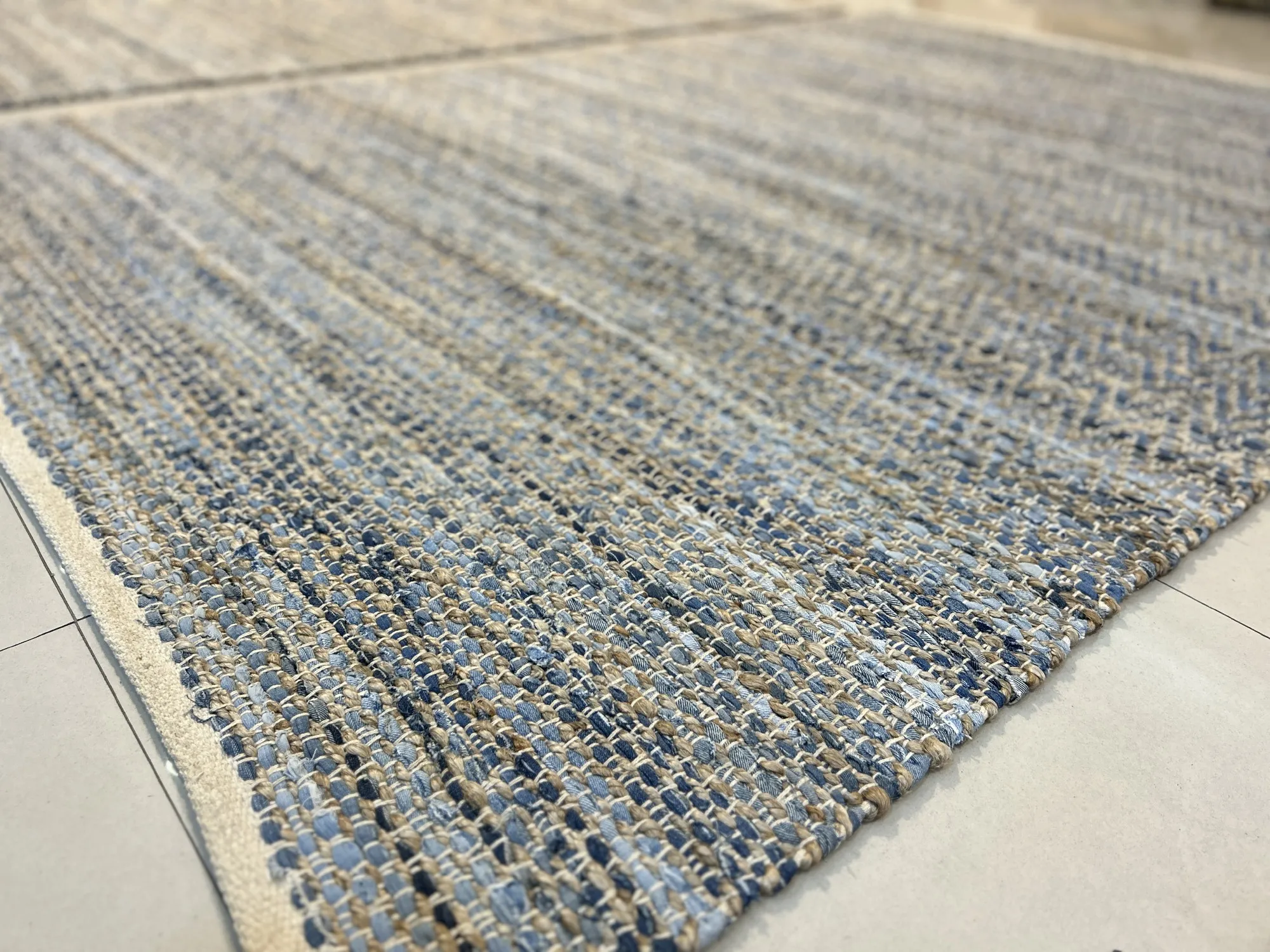 Teppich 'Caturthi', blau, beige, B 200 cm, L 140 cm