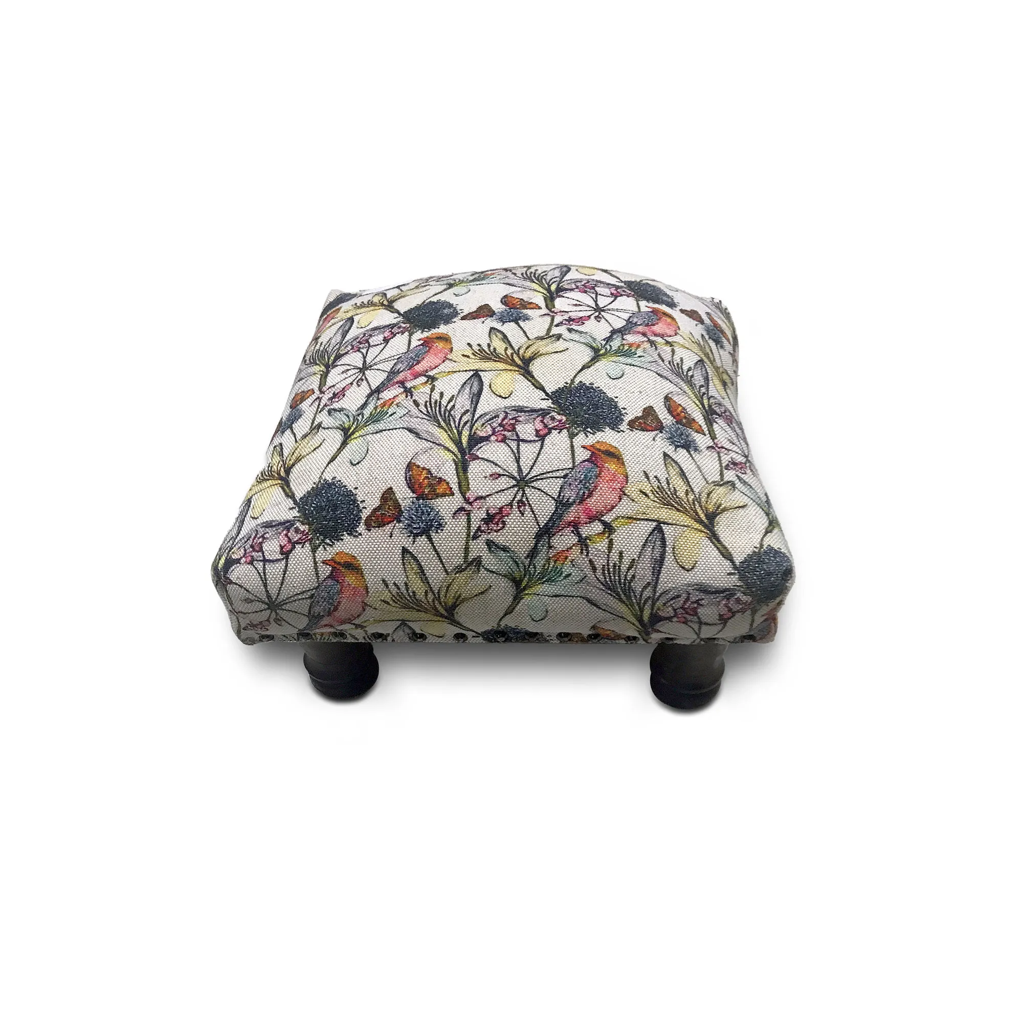 Fußbank 'Birds & Flowers', T 40 cm, B 40 cm, H 24 cm