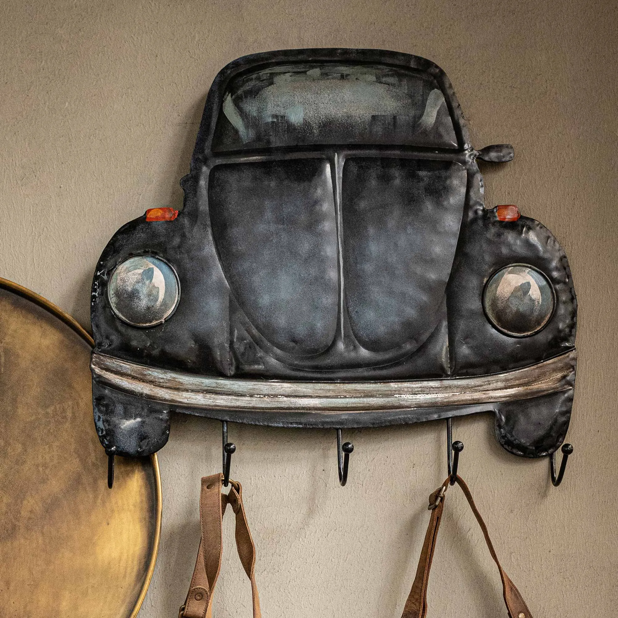 Wandbild 'Beetle' mit Haken, dunkelblau, B 59 cm, H 56 cm, L 7 cm