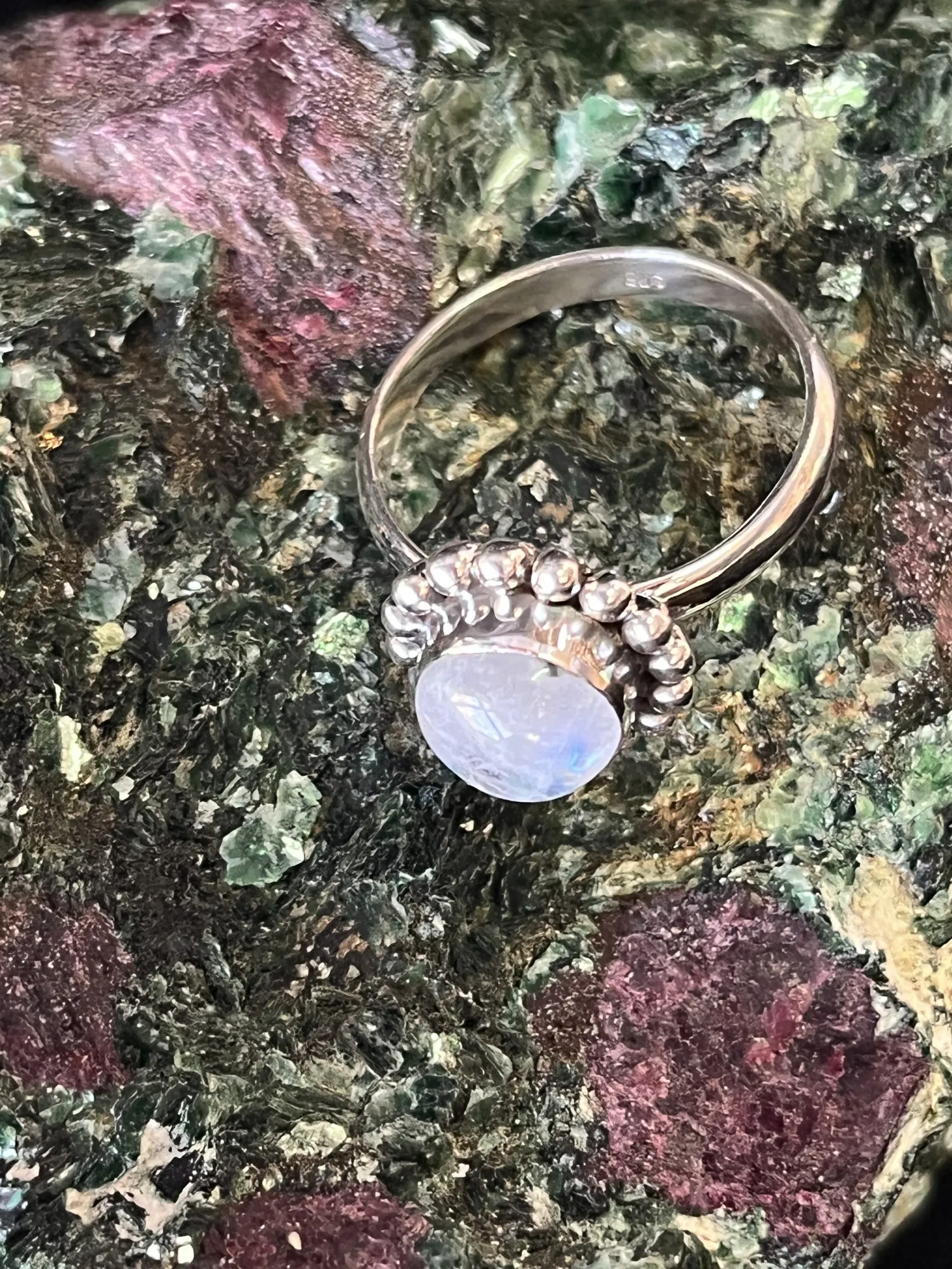 Ring mit Mondstein, 925er Sterlingsilber