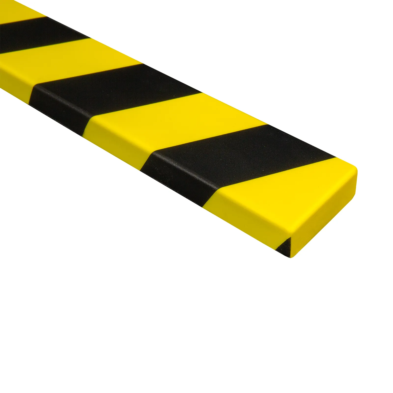 Selbstklebender Kantenschutz Flächenschutz flach | Schenkel 6x2cm | Länge 100cm | Stärke 1cm | Polyurethanschaum | Gelb/Schwarz