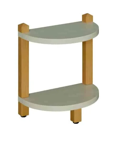 Stollen-Eckregal, mit fester Breite 20 cm und verschiedenen Höhen