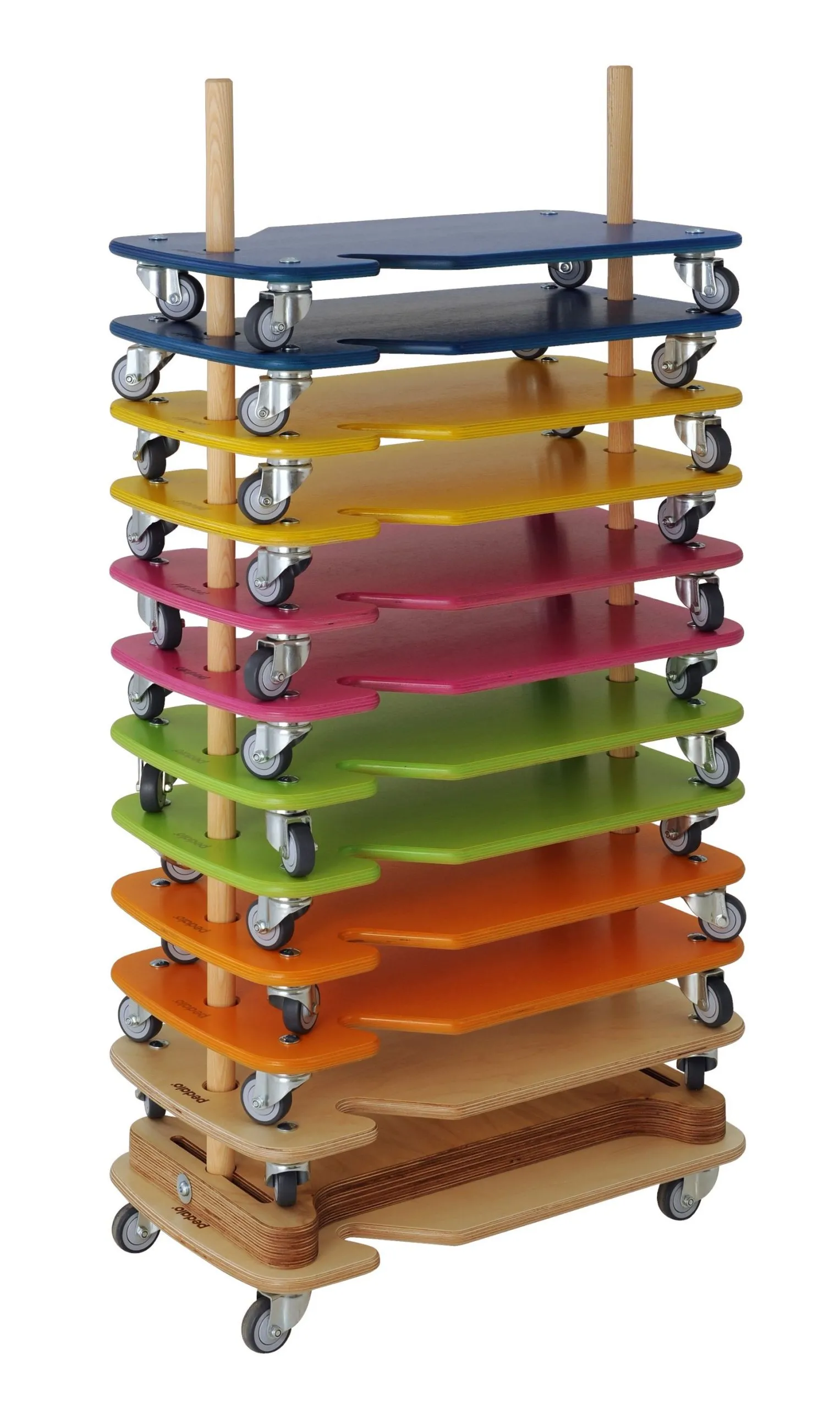 Pedalo Rollbrett “Safety” im 12er-Set mit Stapelvorrichtung