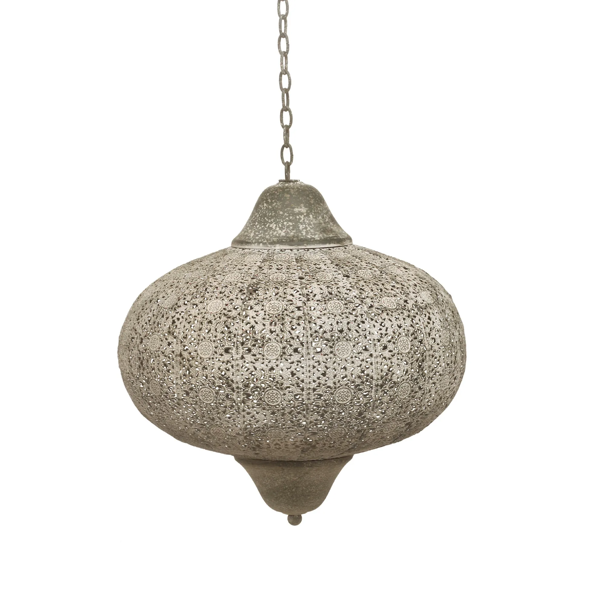 Windlicht 'Taiyang' hängend, antik silber, Ø 33,5, H 37 cm