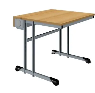 Sponeta Kufen-Computertisch mit geschlossenem Kabelkanal