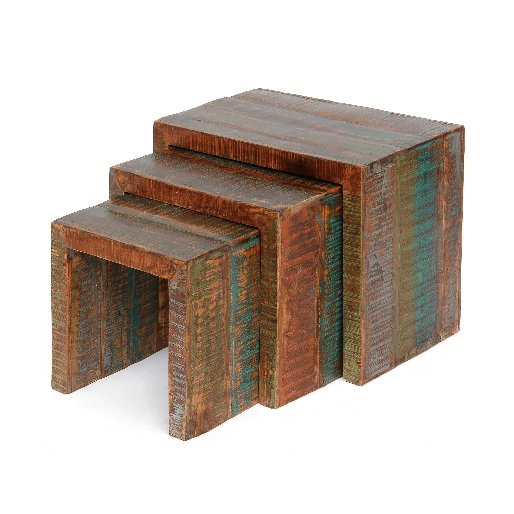 3er-Set Beistelltisch 'Hove', Akazienholz